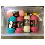 Tote of yarn