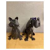 Metal dog and cat decor