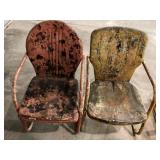 Metal lawn chairs