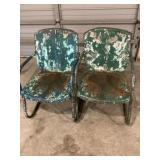 Metal lawn chairs