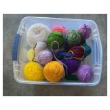 Tote of yarn