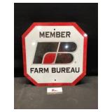 Metal Farm Bureau / Stop sign