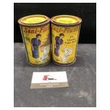 Vintage cans Sani flush