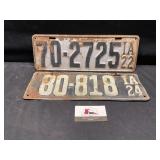 Vintage license plates
