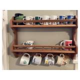 Mugs on mug rack