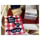 Cook books, recipe boxes