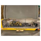 Cat Kenworth W900 and Trail King Lowboy with Cat