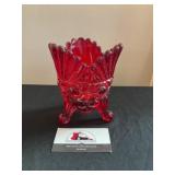 Moser Ruby Red Eye Winker Dish