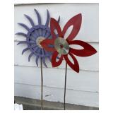 Metal garden flowers