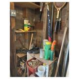 Gardening supplies, flag, misc