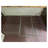 3 vintage metal wire baskets