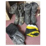 Snow boots, vintage gloves, and misc