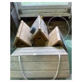 Wooden bird houses