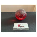 Red Glass Paperweight