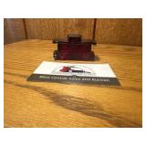 Boys red glass train car