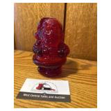 MCM red glass Santa Fairy lamp