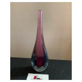 Purple Murano Glass Bud Vase