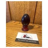 Fenton glass ruby on stand