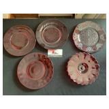 Red Glass Plates