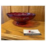 Footed Imperial thumbprint bowl