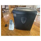 Paper shredder and phone