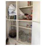 Cabinet contents, canisters , misc kitchen
