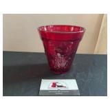 Ruby Red Glass Vase