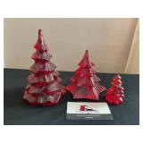 Ruby Red Glass Trees