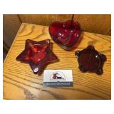 Red glass trinkets