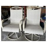 Two Outdoor Swivel Chairs