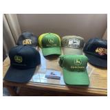 Vintage John Deere, 49ers, and CAT hats
