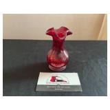 Fenton Cranberry Vase