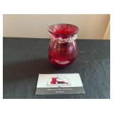 Pilgrim Glass Cranberry Vase