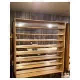 Mirrored wall shelves