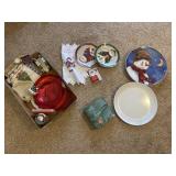 Snowman plates and misc