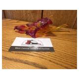 Pilgrim glass Amberina leaf