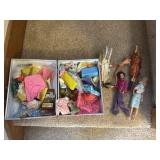 Vintage Barbies and Fashion carrying case