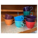 Fiestaware cups and saucers