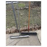 Broom and squeegee