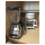 Blender and coffee pot