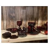 Avon cape cod Red dish set