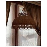 Wicker hanging light