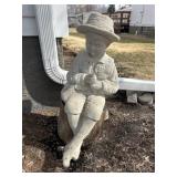 Concrete Fishing Boy