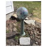 Gazing Ball and Stone