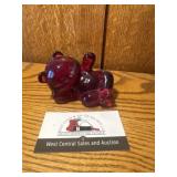 Fenton glass teddy bear