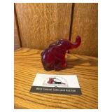 Red glass elephant
