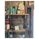 Buckets, bird feeder, misc