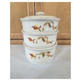 Halls Superior Autumn Leaf Jewel Tea Stacking Set