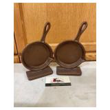 Cast iron skillet book ends