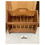 Wooden magazine rack